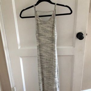 Grey Halter Backless Maxi Dress